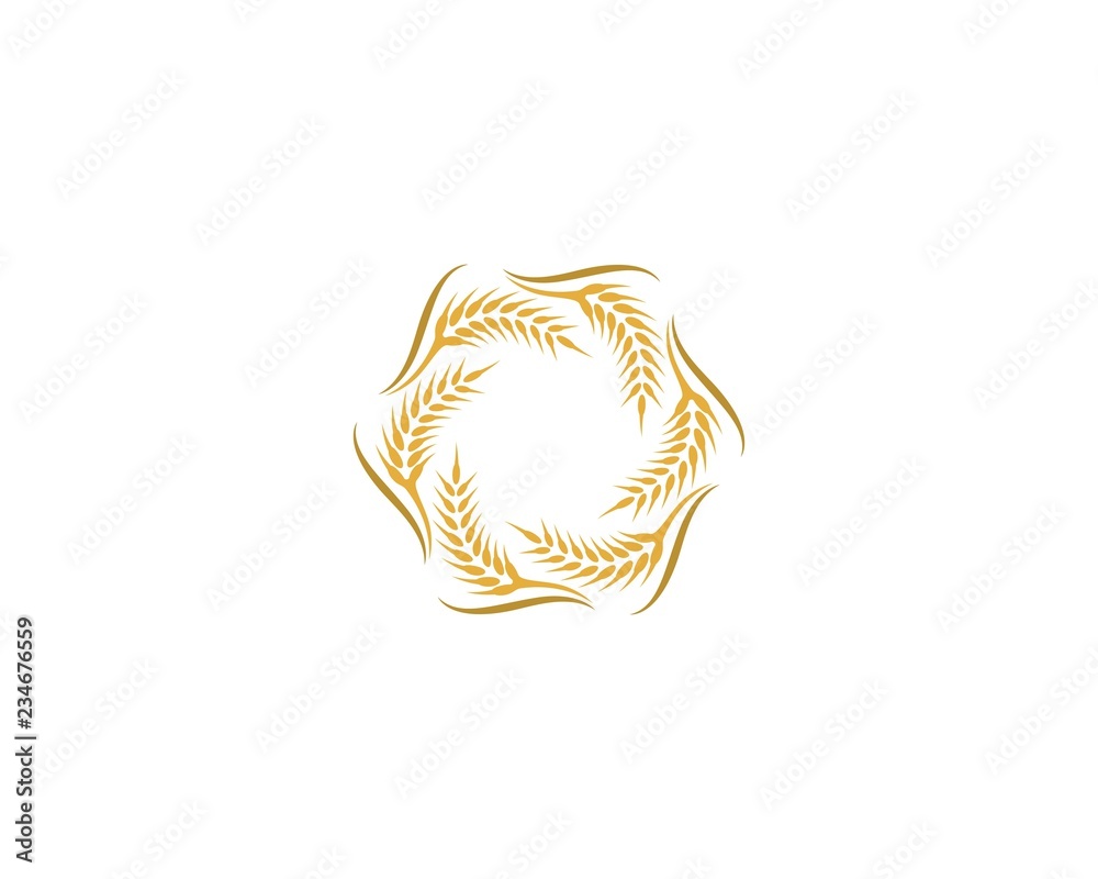 Wheat logo icon illustration Wheat logo icon illustration