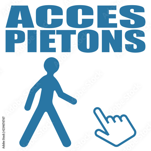 Logo accès piétons.