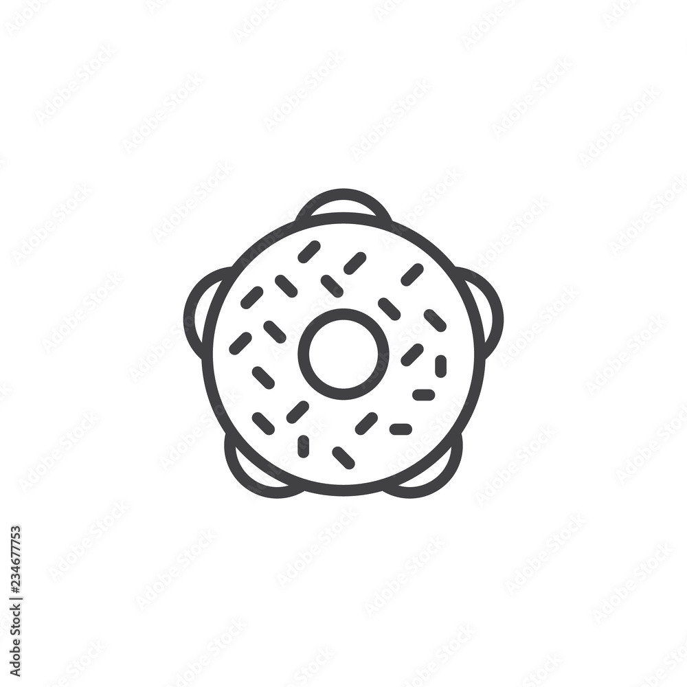 Doughnut outline icon. linear style sign for mobile concept and web design. Donut food simple line vector icon. Symbol, logo illustration. Pixel perfect vector graphics Doughnut outline icon. linear style sign for mobile concept and web design. Donut food simple line vector icon. Symbol, logo illustration. Pixel perfect vector graphics