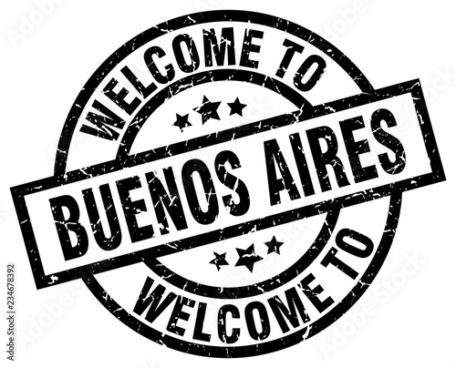 welcome to Buenos Aires black stamp