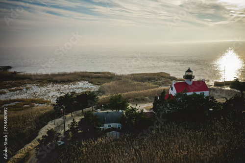 Aerial of East Point Lighthouse Heislerville NJ photo