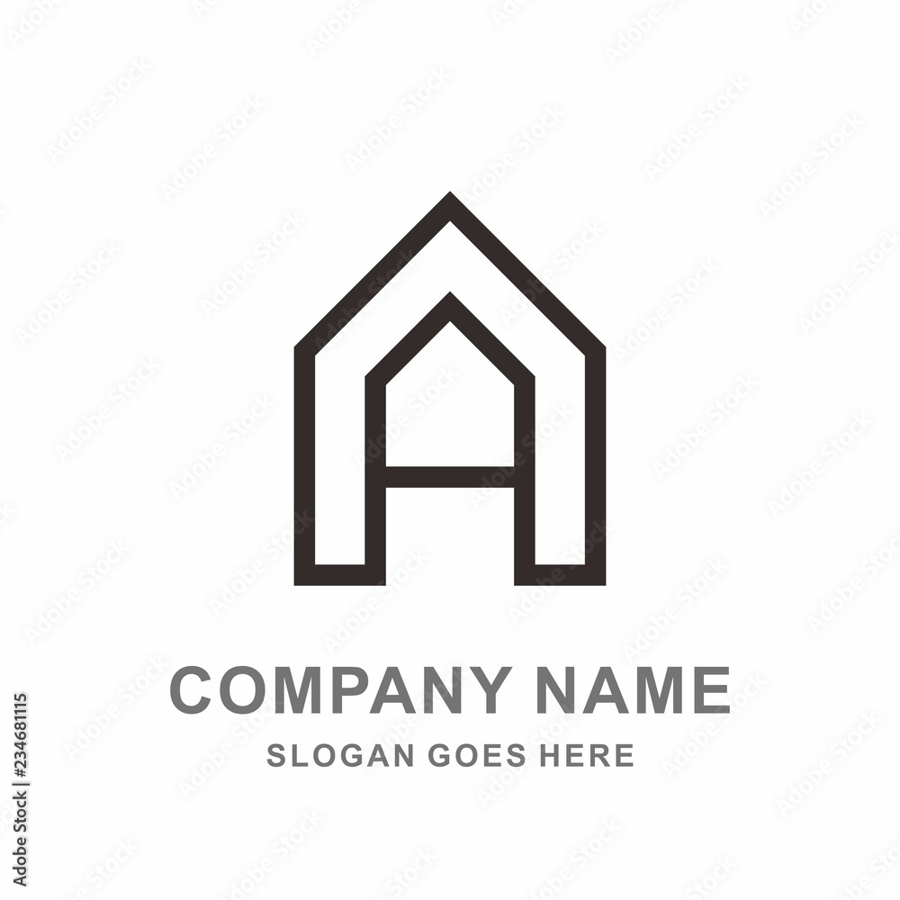 Monogram Letter A Geometric Square Home Architecture Construction Business Company Stock Vector Logo Design Template Monogram Letter A Geometric Square Home Architecture Construction Business Company Stock Vector Logo Design Template
