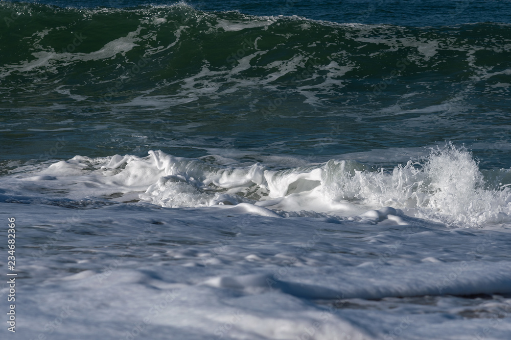 Breaking Atlantic ocean wave, Nazare, Portugal. Breaking Atlantic ocean wave, Nazare, Portugal.
