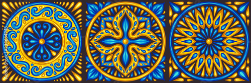 Moroccan ceramic tile pattern.