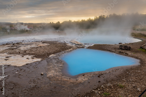 Geysers and fumaroles in Iceland
