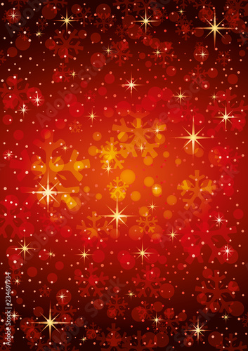Red christmas background, banner, card, flyer, voucher.