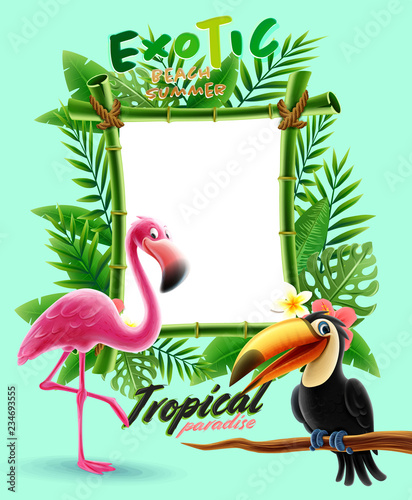 flamingo and toucan banner