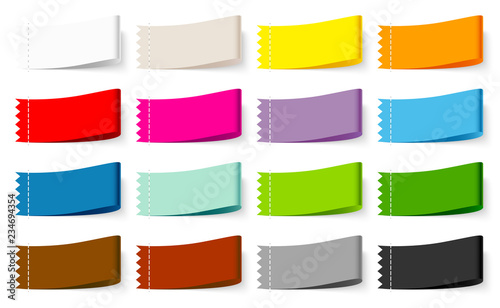 Textile Label Zig Zag Set Color Mix