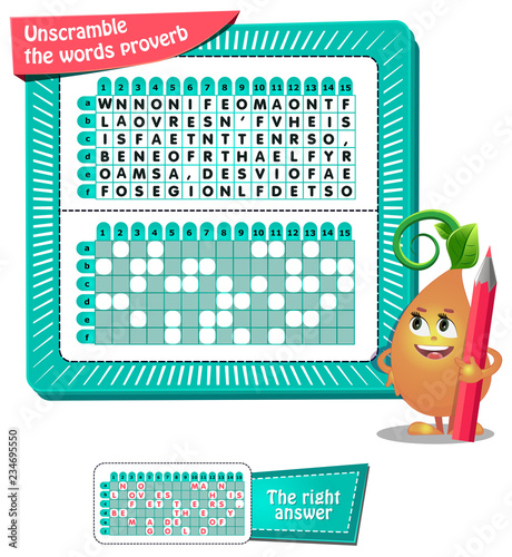 unscramble the words proverb