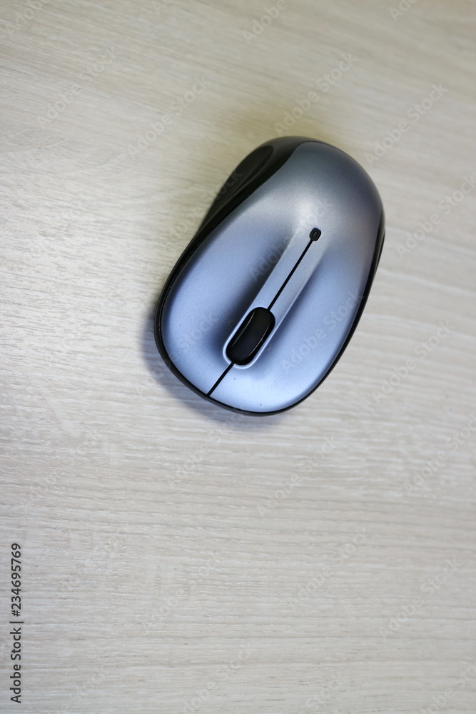 wireless mouse on the office desk wireless mouse on the office desk