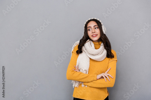 Portrait of a lovely young woman wearing sweater