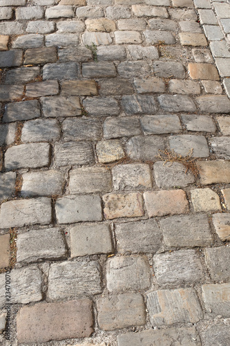 Close up of paving stones. Pathway to be used for backgrounds, textures , graphic editors