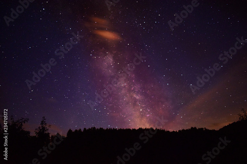 Astrophotography with a very amazing night sky and the milky way