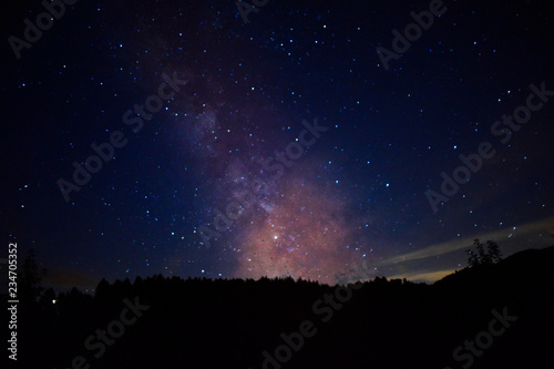 Astrophotography with a very amazing night sky and the milky way