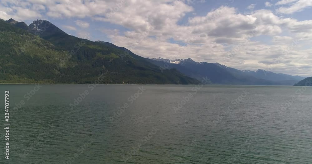 Aerial View at Mountain Lake in British Columbia, Canada. Aerial View at Mountain Lake in British Columbia, Canada.