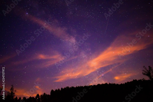 Astrophotography with a very amazing night sky and the milky way