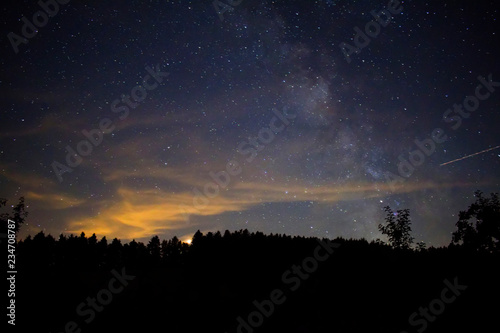 Astrophotography with a very amazing night sky and the milky way