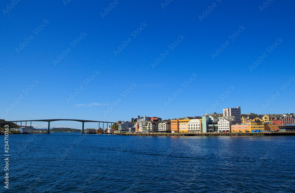 Panoramic view of the city Kristiansund, Norway