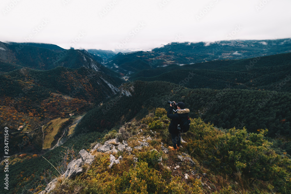 Hiker in the mountain Hiker in the mountain
