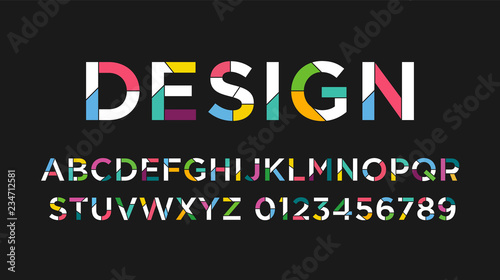 Colofrul Vector of modern abstract font and alphabet