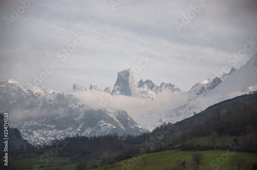 Naranjo de Bulnes o Pico Urriellu en Cabrales de Asturias, norte de España en los Picos de Europa photo