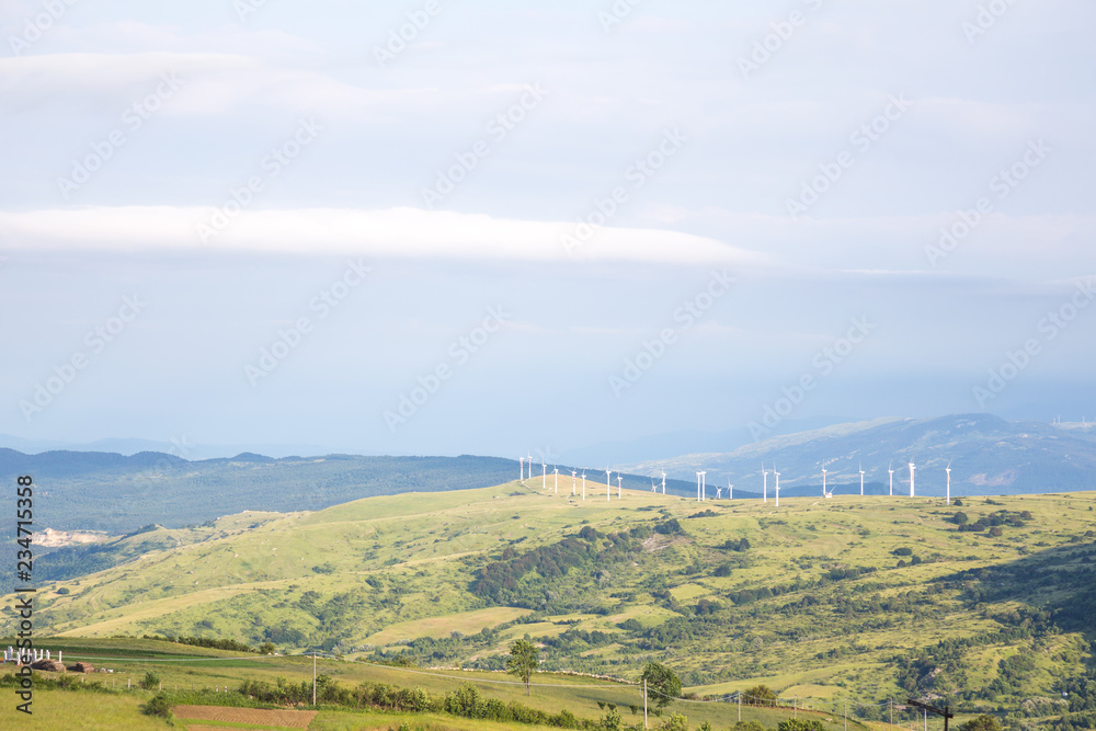 Naklejka premium Landscape of the hills around Capracotta