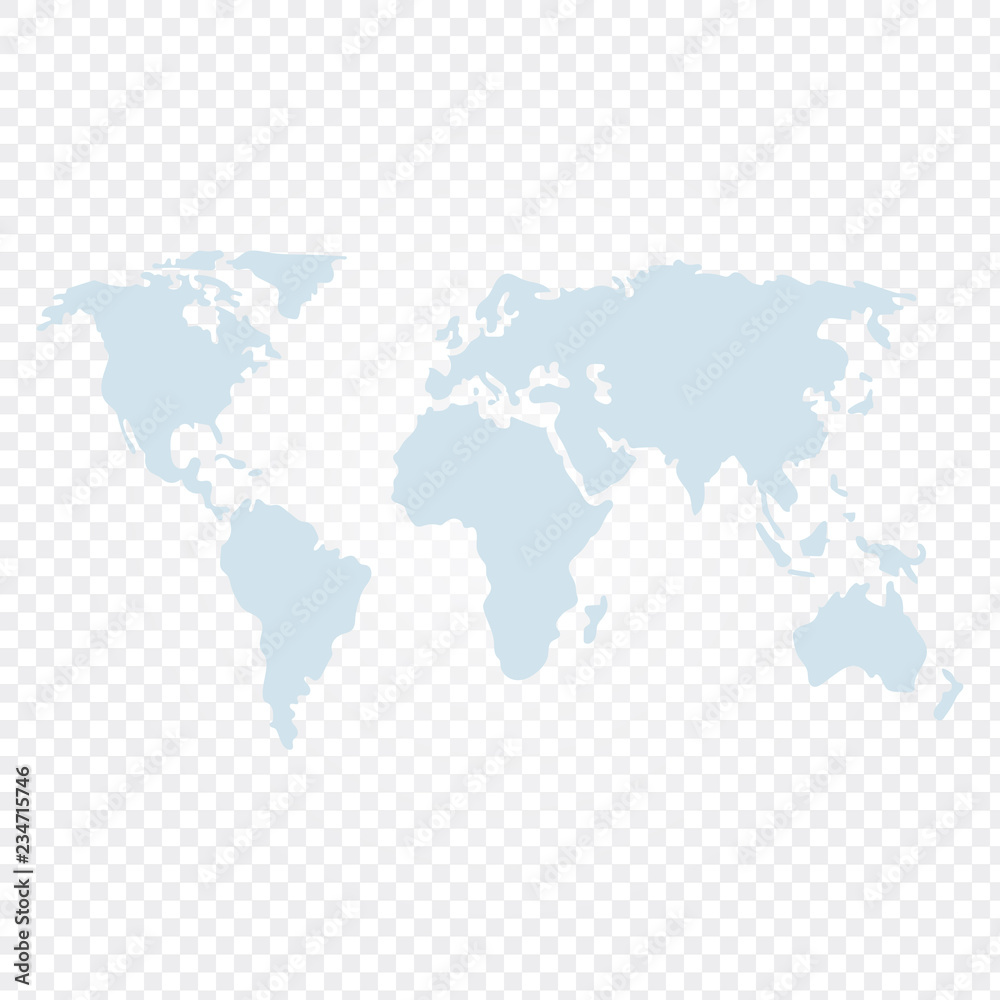 Naklejka World map vector illustrated template