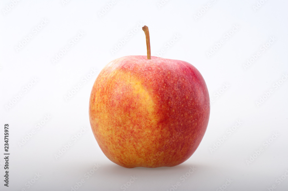 Red apple gala on white background. Front view. Red apple gala on white background. Front view.