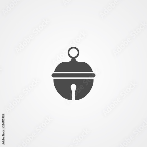 Jingle bell vector icon sign symbol