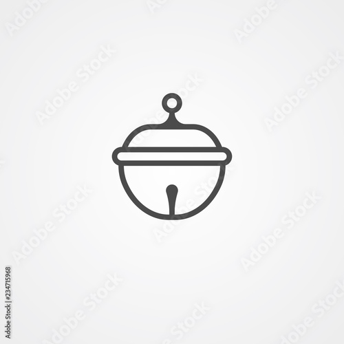 Jingle bell vector icon sign symbol