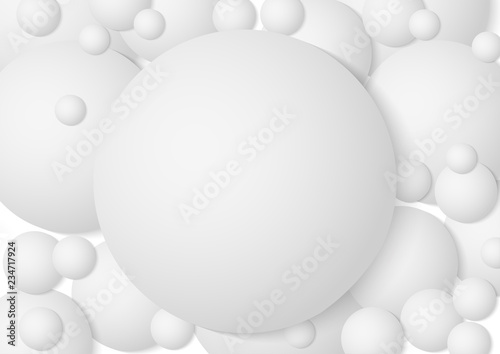 Vector   Abstract white circles on white background