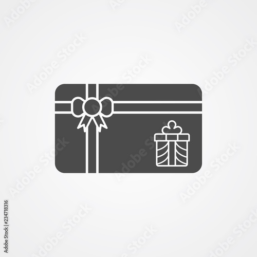 Christmas gift card vector icon sign symbol