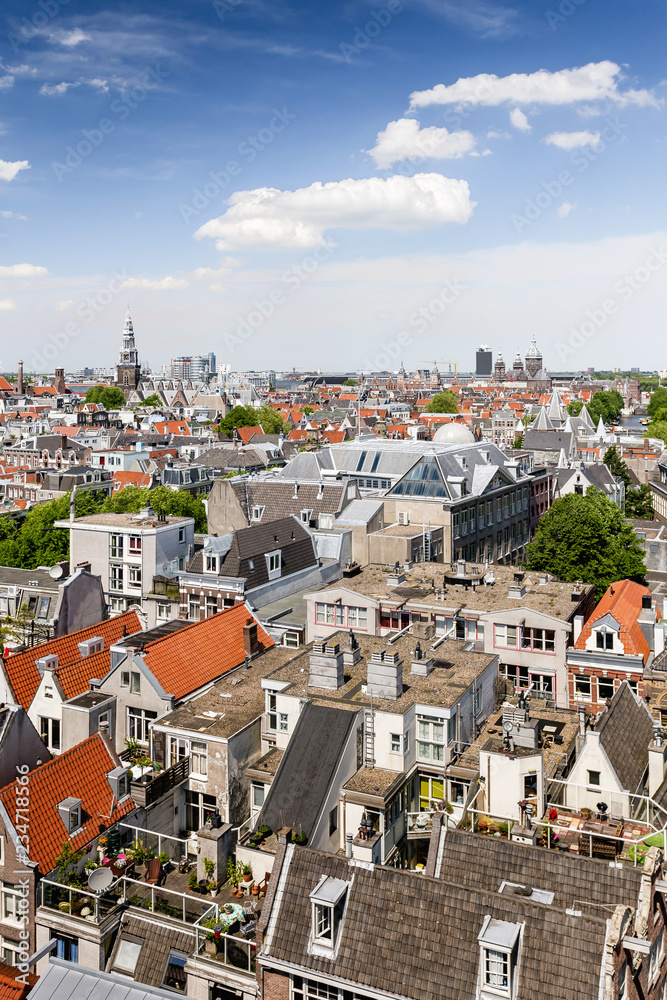 Amsterdam Panorama Aerial View, Netherlands