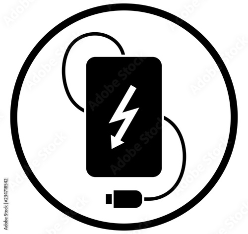 Simple vector icon power bank design