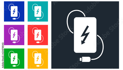 Simple vector icon power bank design