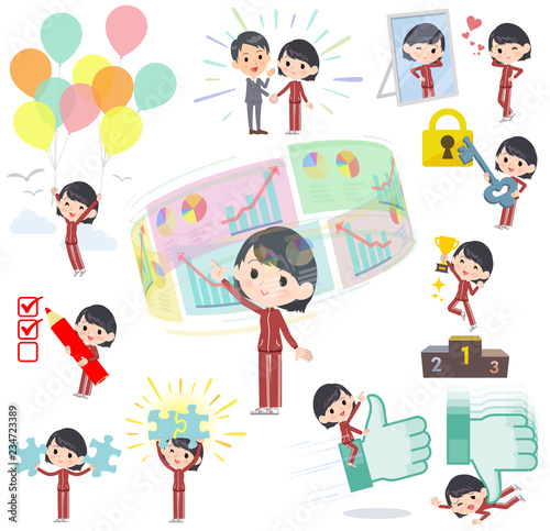 school girl Red jersey_success