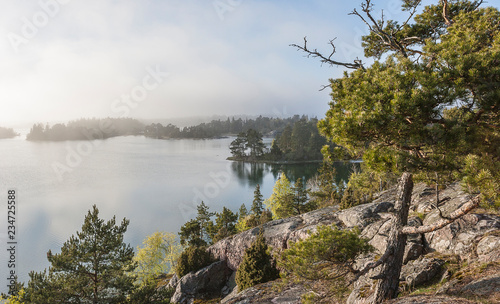 Fotografija Rocky landscape near Ringsön Island, Stockholm archipelago, sweden
