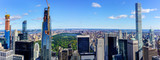 Panoramic view of Central park and skyscrapers of New York from the top of the Rockefeller Center.