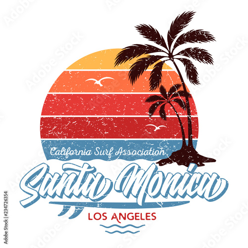 Santa Monica / Los Angeles - Tee Design For Printing