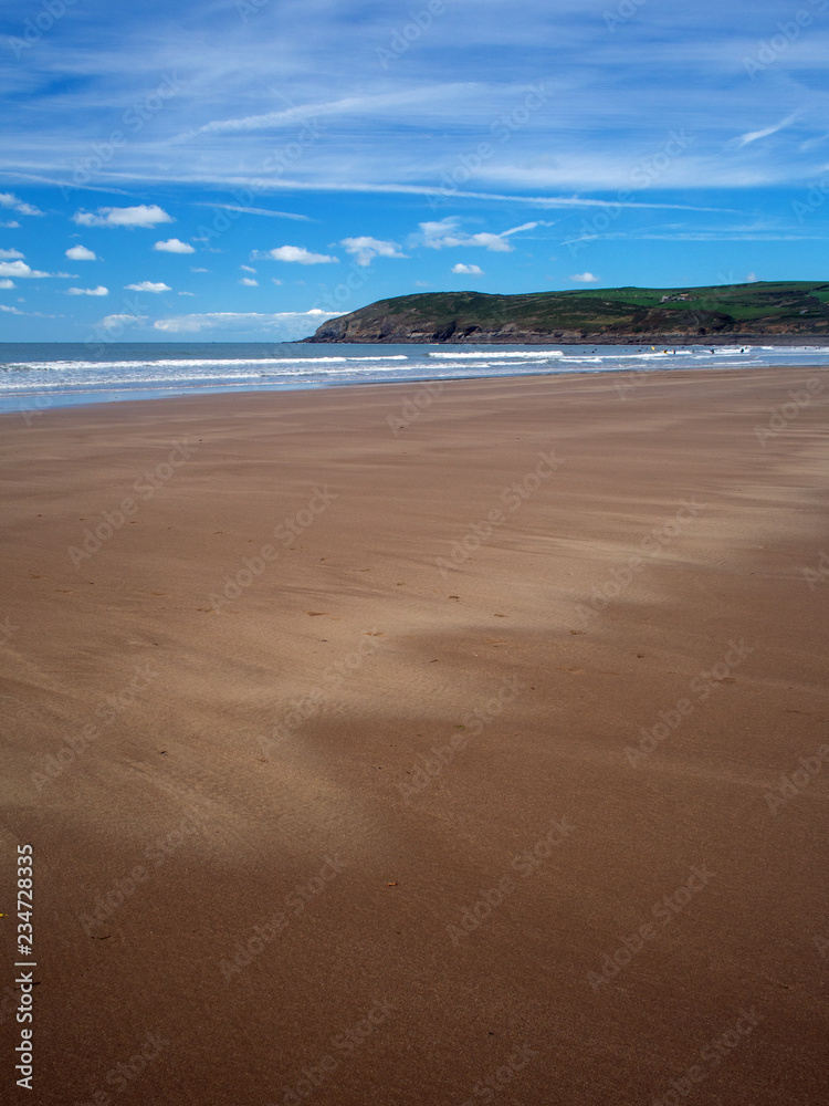Croyde beach on the North Devon coast of England