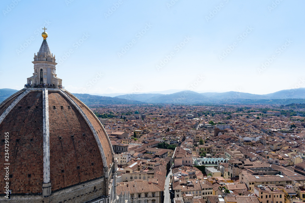Fototapeta premium A view of Florence from Giotto's Campanile