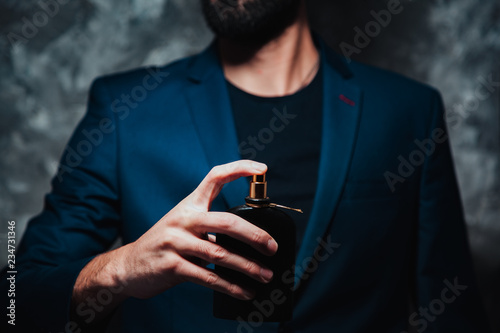 man hand perfume photo