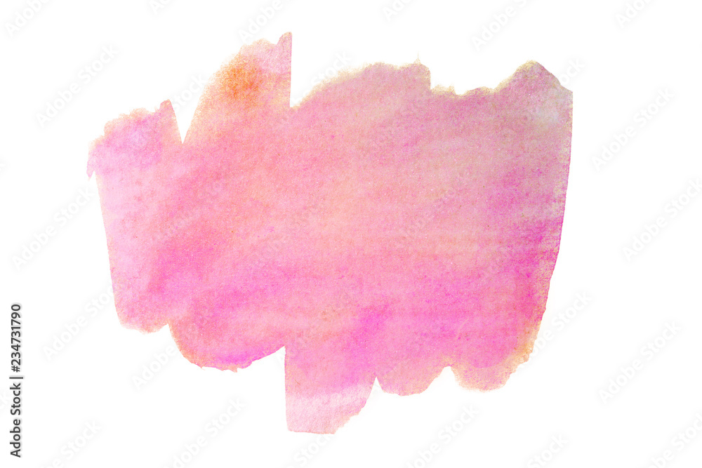 pink abstract watercolor stain