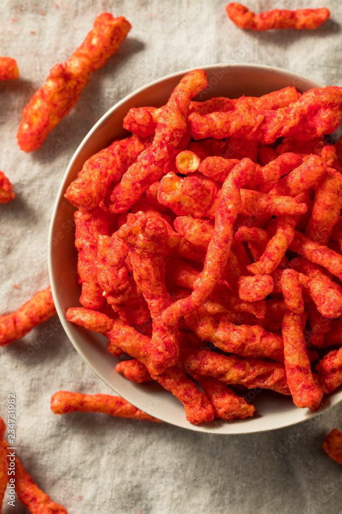 Unhealthy Spicy Cheese Corn Crisps Chips Unhealthy Spicy Cheese Corn Crisps Chips