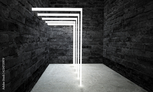 Abstract arch in a dark emp...