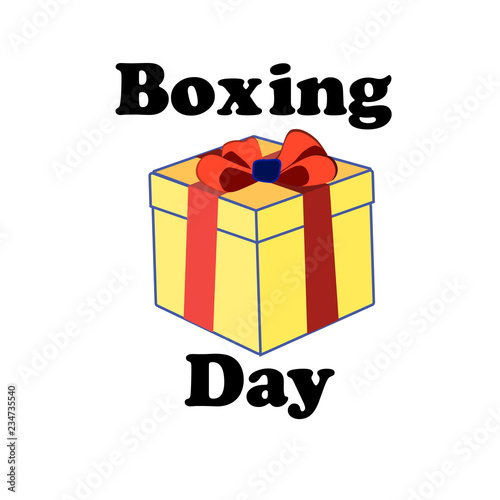 Concept for Boxing Day on isolated background, vector illustration