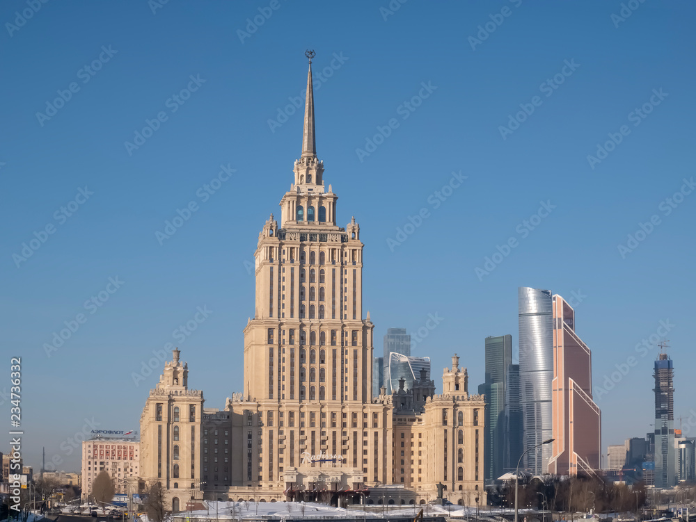 Architectural monument on the Presnenskaya Embankment Architectural monument on the Presnenskaya Embankment