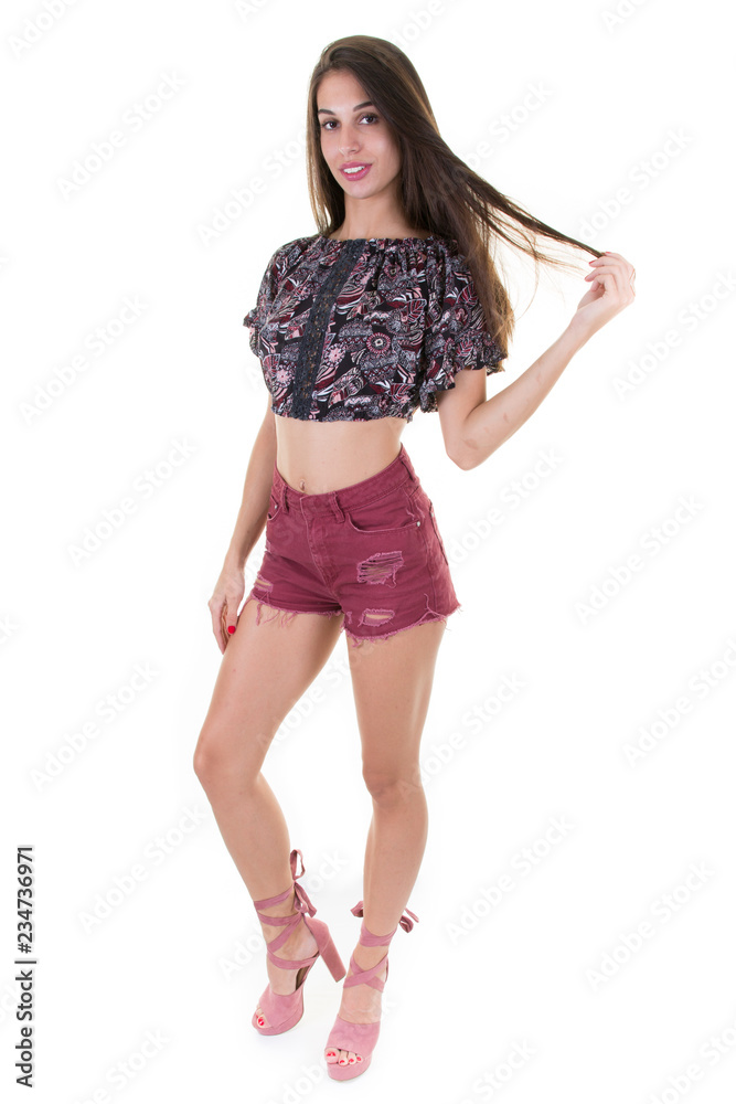 Beauty in simplicity teenager girl beautiful young woman posing full length Beauty in simplicity teenager girl beautiful young woman posing full length