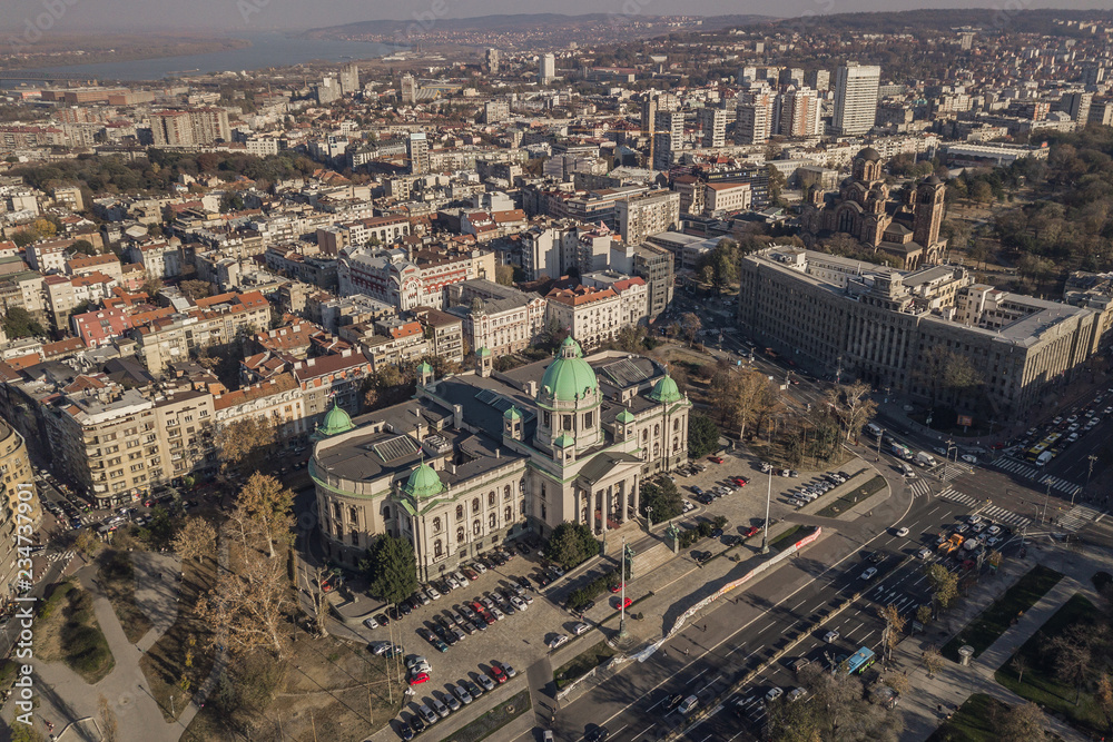 National Assembly of the Republic of Serbia. Aerial view