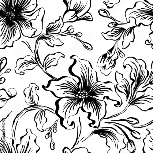  flower pattern with lilies